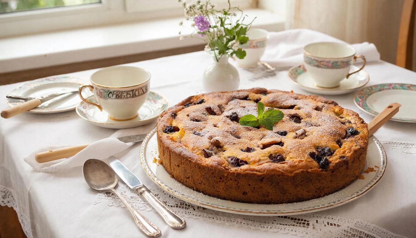 Шарлотка с черносливом и шоколадом