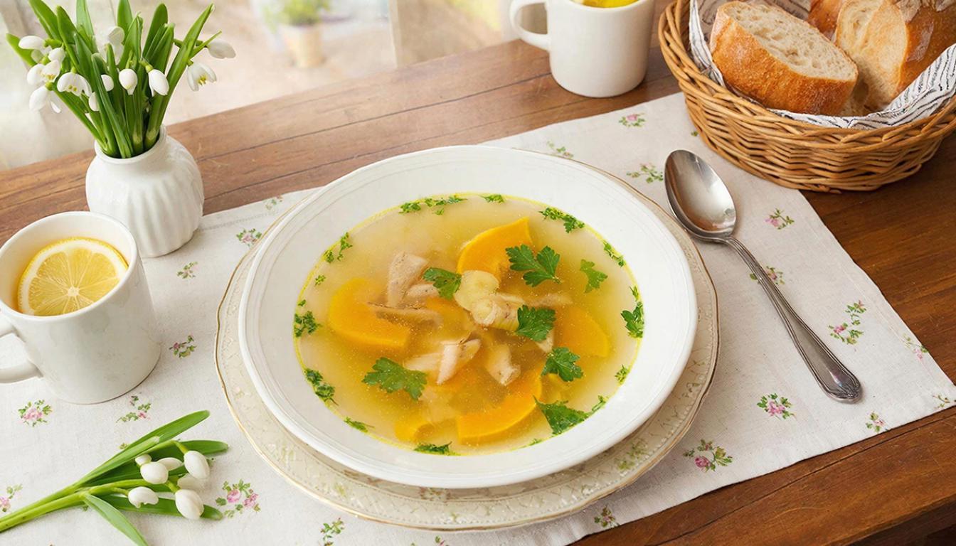 Суп с имбирём и тыквой