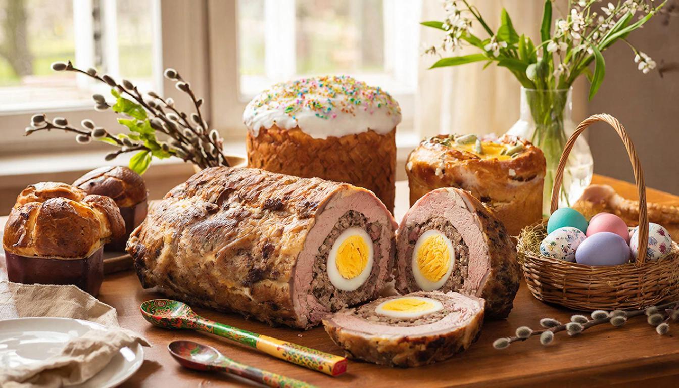 Мясной рулет с яйцом внутри